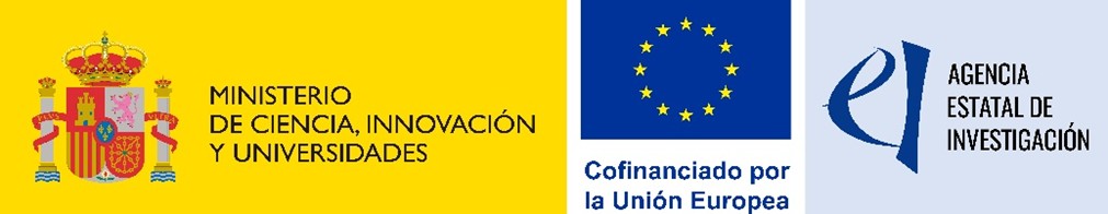 Logotipo del Ministerio de Ciencia y Tecnología, Unión Europea y Agencia Estatal de Investigación